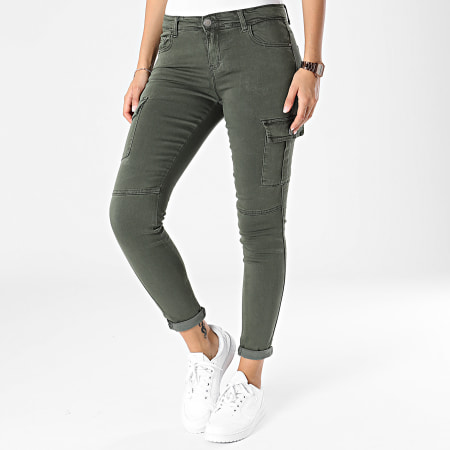 Girls Outfit - Pantalones pitillo cargo mujer caqui verde - Ryses