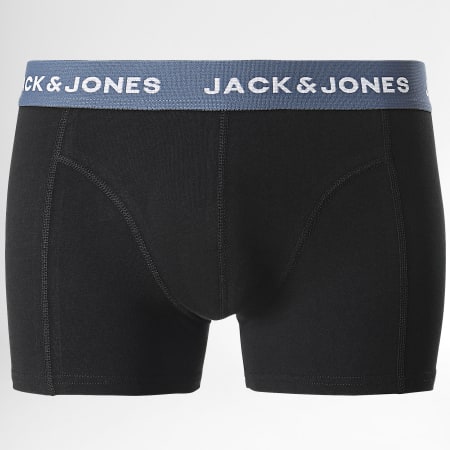 Jack And Jones - Set di 3 boxer neri tinta unita