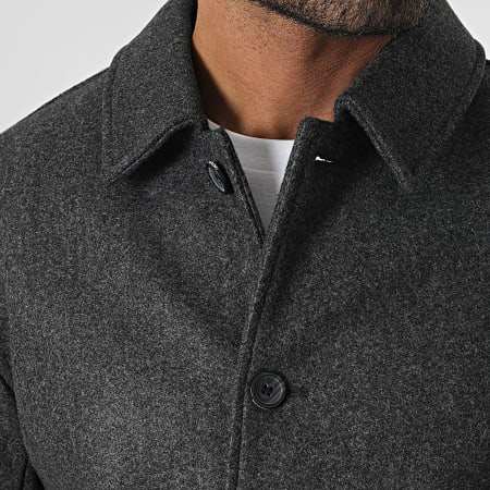 Only And Sons - Manteau Adam Gris Anthracite Chiné