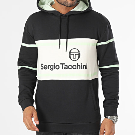 Sergio Tacchini - Sudadera con capucha 40385 Leanna Negro Blanco