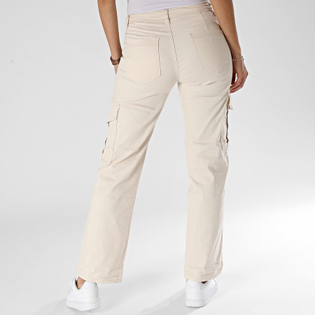 Girls Outfit - Pantalones Cargo Mujer Beige Claro - Ryses