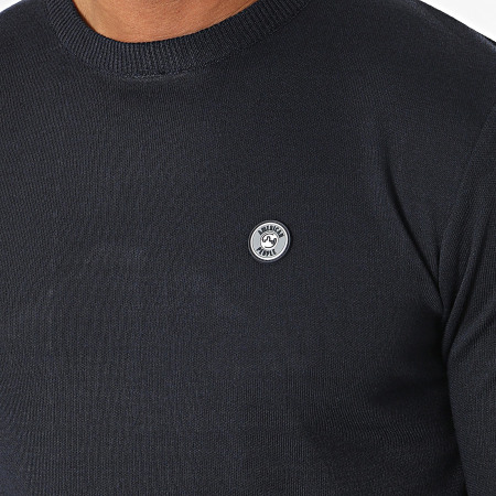 Pull tricoté col V American Eagle Outfitters rayé vert bleu MOYEN