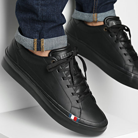 Tommy Hilfiger - Modern Vulcan Leather Low 4819 Triple Black Sneakers