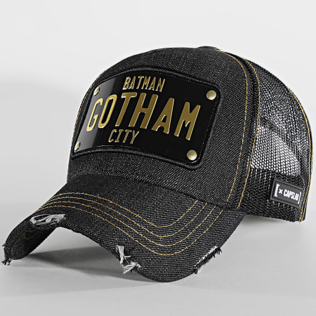 Capslab - Batman Gotham City Denim Trucker Cap Nero