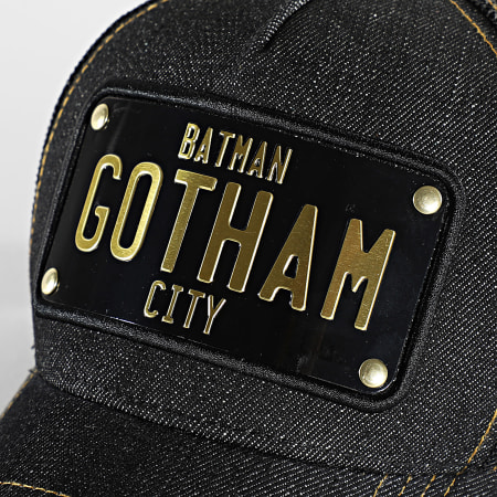 Capslab - Batman Gotham City Denim Trucker Cap Negro