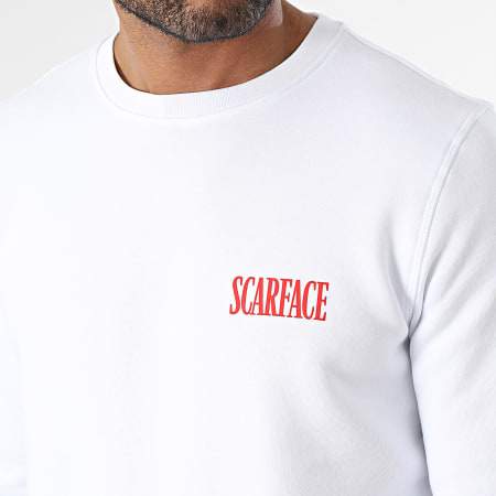 Scarface - Sweat Crewneck Poster Blanc