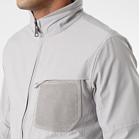 Zelys Paris - Conjunto de chaqueta y pantalón Cargo gris claro