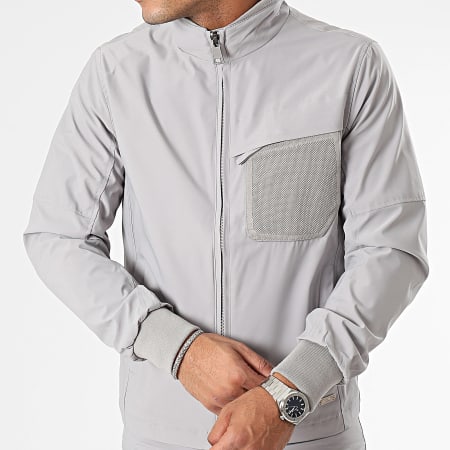 Zelys Paris - Conjunto de chaqueta y pantalón Cargo gris claro
