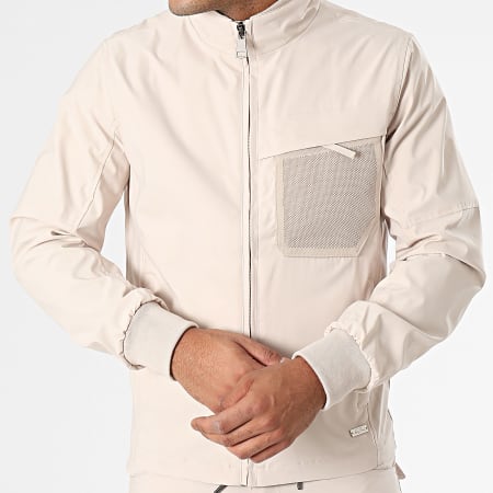 Zelys Paris - Set giacca e pantaloni cargo beige