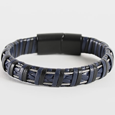 Black Needle - Bracelet Noir Bleu Marine