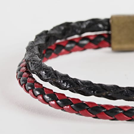 Black Needle - Bracciale nero rosso