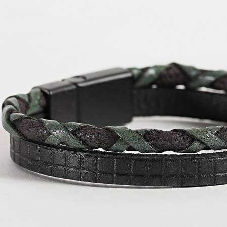 Black Needle - Bracelet Noir Vert