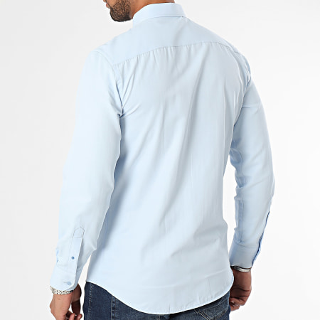 Mackten - Set di 2 camicie a maniche lunghe 239 235 bianco azzurro