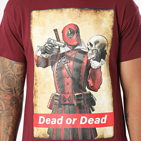Deadpool - Camiseta MEPOOLXTS079 Burdeos