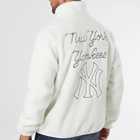 New Era - MLB Sherpa New York Yankees Zip Sweat 60427127 Bianco