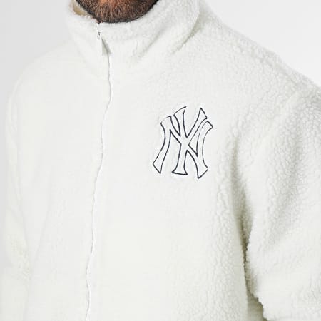 New Era - MLB Sherpa New York Yankees Zip Sweat 60427127 Bianco
