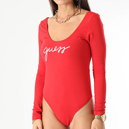 Guess - Body Manches Longues Femme O3BM03 Rouge