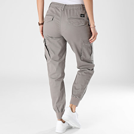 Reell Jeans - Pantaloni Cargo a costine Reflex da donna, grigio