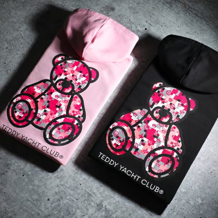 Teddy Yacht Club - Sudadera Damier París Rosa Negro