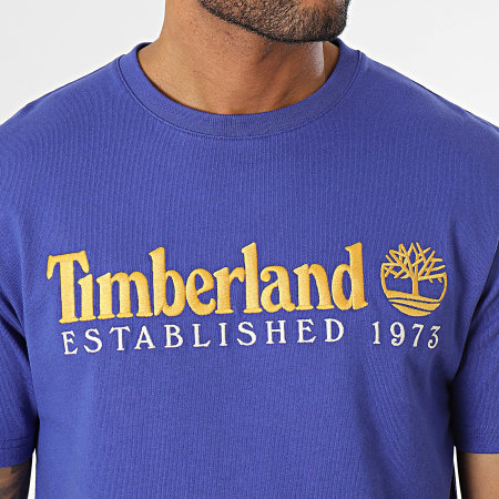 Timberland - Tee Shirt Established 1973 Embroidery Logo A6SE1 Bleu Roi