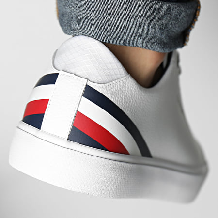 Tommy Hilfiger - Baskets Hi Vulcan Core Low Leather Stripes 4778 White