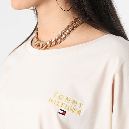 Tommy Hilfiger - Camiseta de manga larga para mujer Gold 4915 Beige