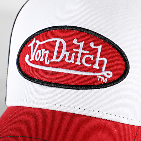Von Dutch - Casquette Trucker Cas Blanc Rouge Noir