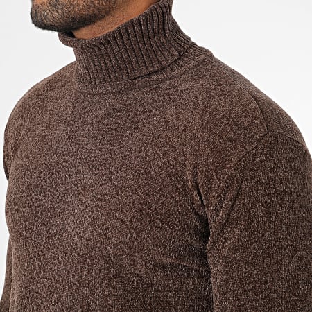KZR - Jersey marrón con cuello vuelto