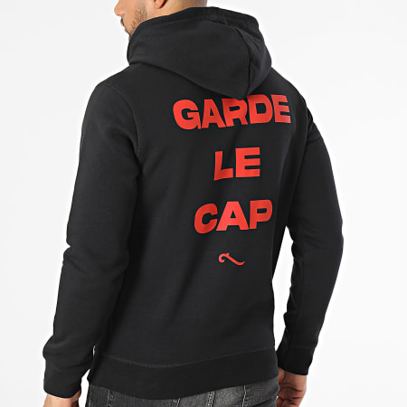 La Piraterie - Sudadera con capucha Garde Le Cap Negro Rojo