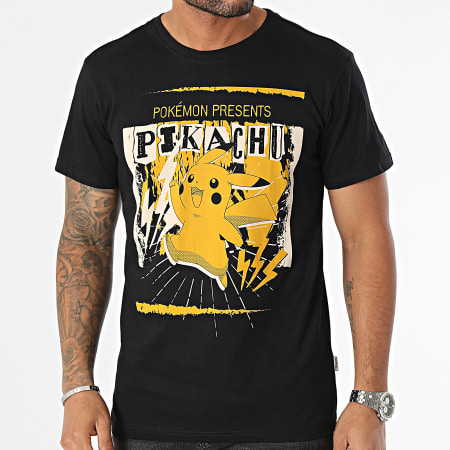 Pokémon - Camiseta Pika Punk Negra