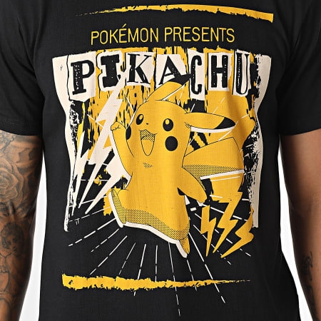 Pokémon - Camiseta Pika Punk Negra