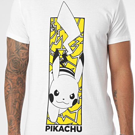 Pokémon - Attack Camiseta Blanco Amarillo