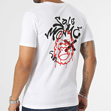 Sale Môme Paris - Gorilla Graffiti Head Tee Shirt Bianco