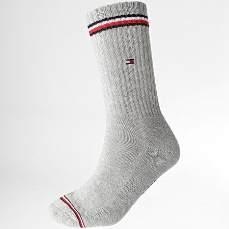 2 paires de chaussettes homme avec coton gris chiné - HEMA