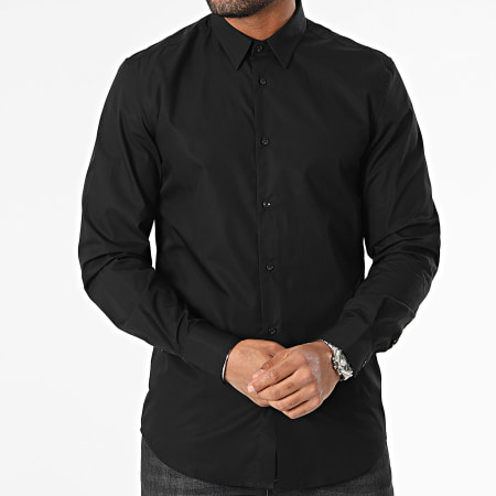 Antony Morato - Camisa de manga larga MMSL00628 Negro