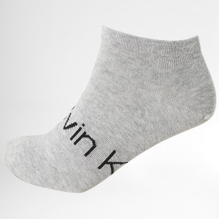 Calvin Klein - Lote de 2 pares de calcetines 701218712 Gris jaspeado Blanco