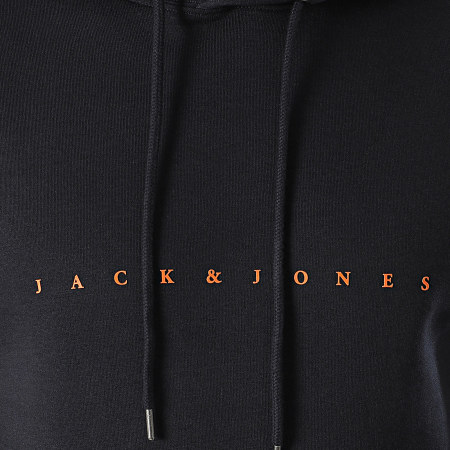 Jack And Jones - Sweat Capuche Star Bleu Marine