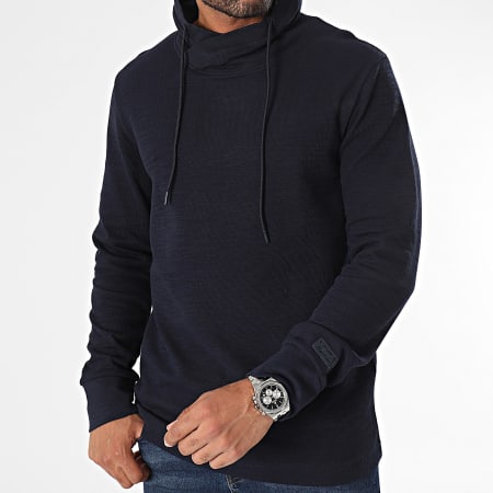 Tom Tailor - Sweat Manches Longues Col Amplified 1037847-XX-10 Bleu Marine Chiné
