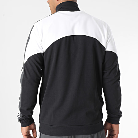 Adidas Sportswear - IJ6075 Tuta da ginnastica grigio antracite bianco nero a righe