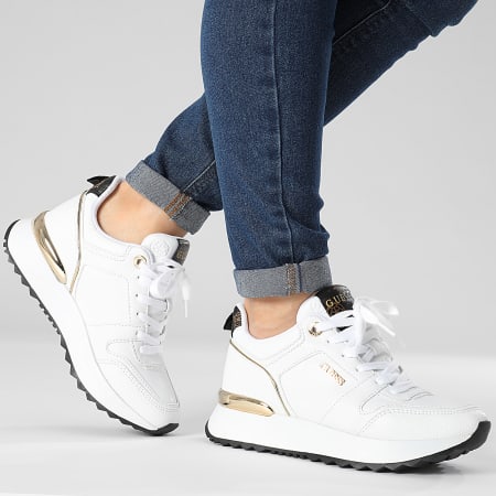Guess RITZI Scarpe Da Ginnastica Donna – Bianco, Taglia 35 EU, Sneakers Fashion Sportive