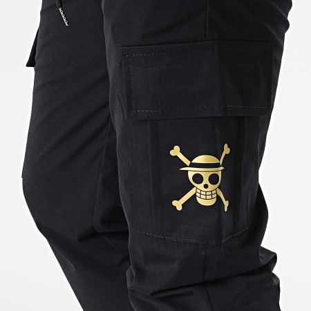 One Piece - Mugiwara Logo Pantalones cargo Negro Oro