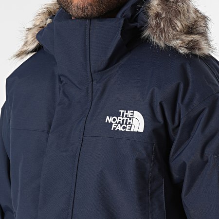 The North Face - Parka con capucha de piel azul marino McMurdo