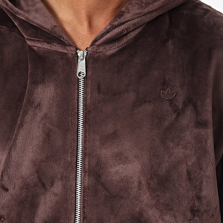 Adidas Originals - Essential IM4452 Sudadera marrón con capucha y cremallera