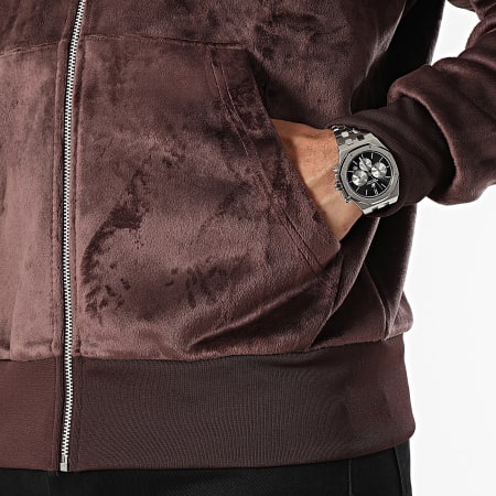 Adidas Originals - Essential IM4452 Sudadera marrón con capucha y cremallera