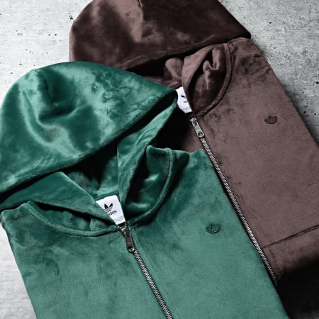 Adidas Originals - Sweat Zippé Capuche Essential IM4452 Marron