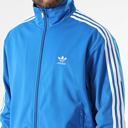 Adidas Originals - Sweat Zippé A Bandes Bird IJ7059 Bleu Clair