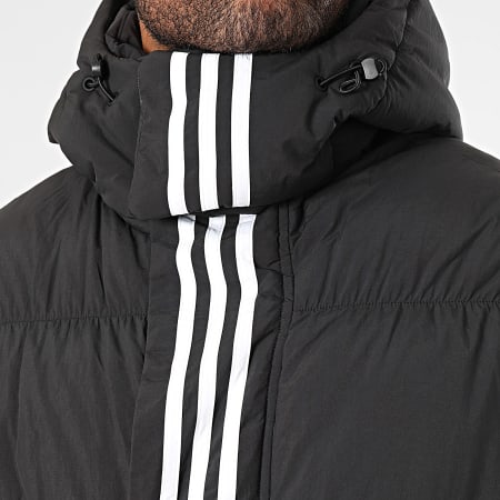 Adidas Originals - Doudoune Capuche A Bandes Down Regen Rift HZ0688 Noir