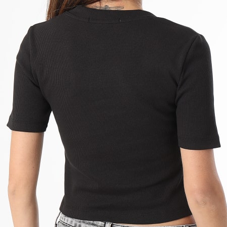 Calvin Klein - Tee Shirt Col V Femme 2379 Noir