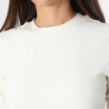 Calvin Klein - Maglietta a maniche lunghe 2217 Beige
