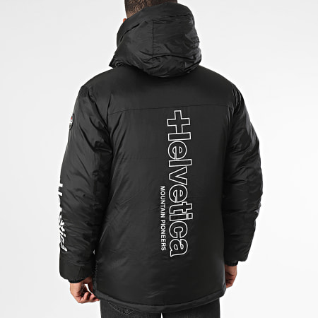 Helvetica - Alaska 2 Parka negra con capucha